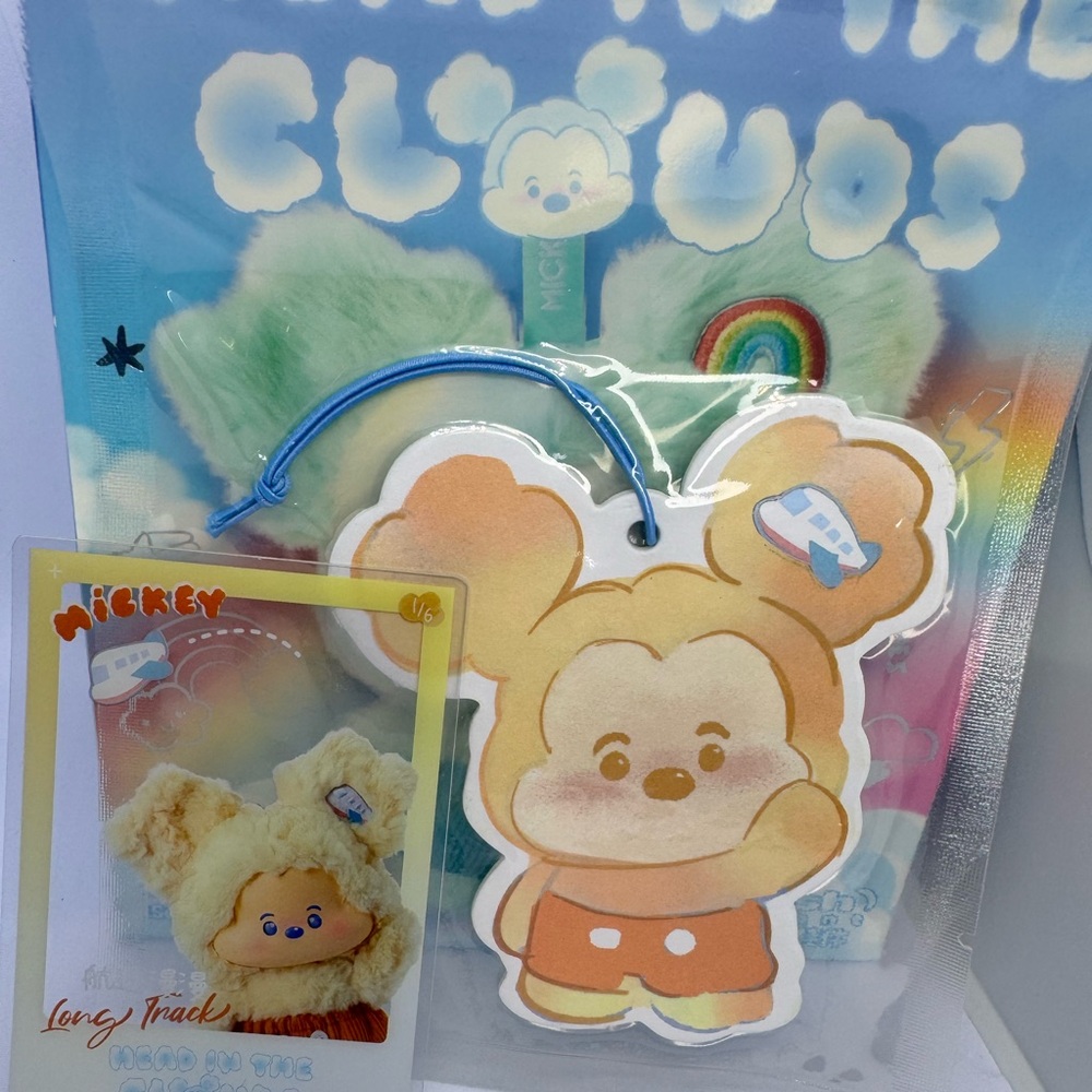 Mickey Plush Toy with Rainbow Design